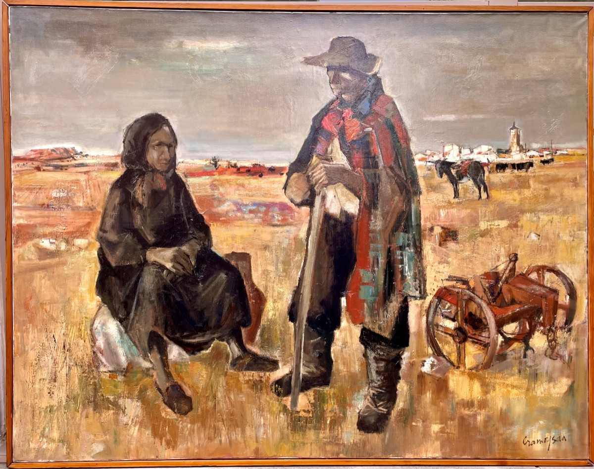 Marcel Cramoysan (1915-2007), Large Oil On Canvas, Signed, Ca1960, Size: 118x145 Cm, Framed-photo-8