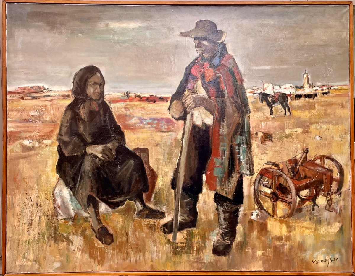 Marcel Cramoysan (1915-2007), Large Oil On Canvas, Signed, Ca1960, Size: 118x145 Cm, Framed
