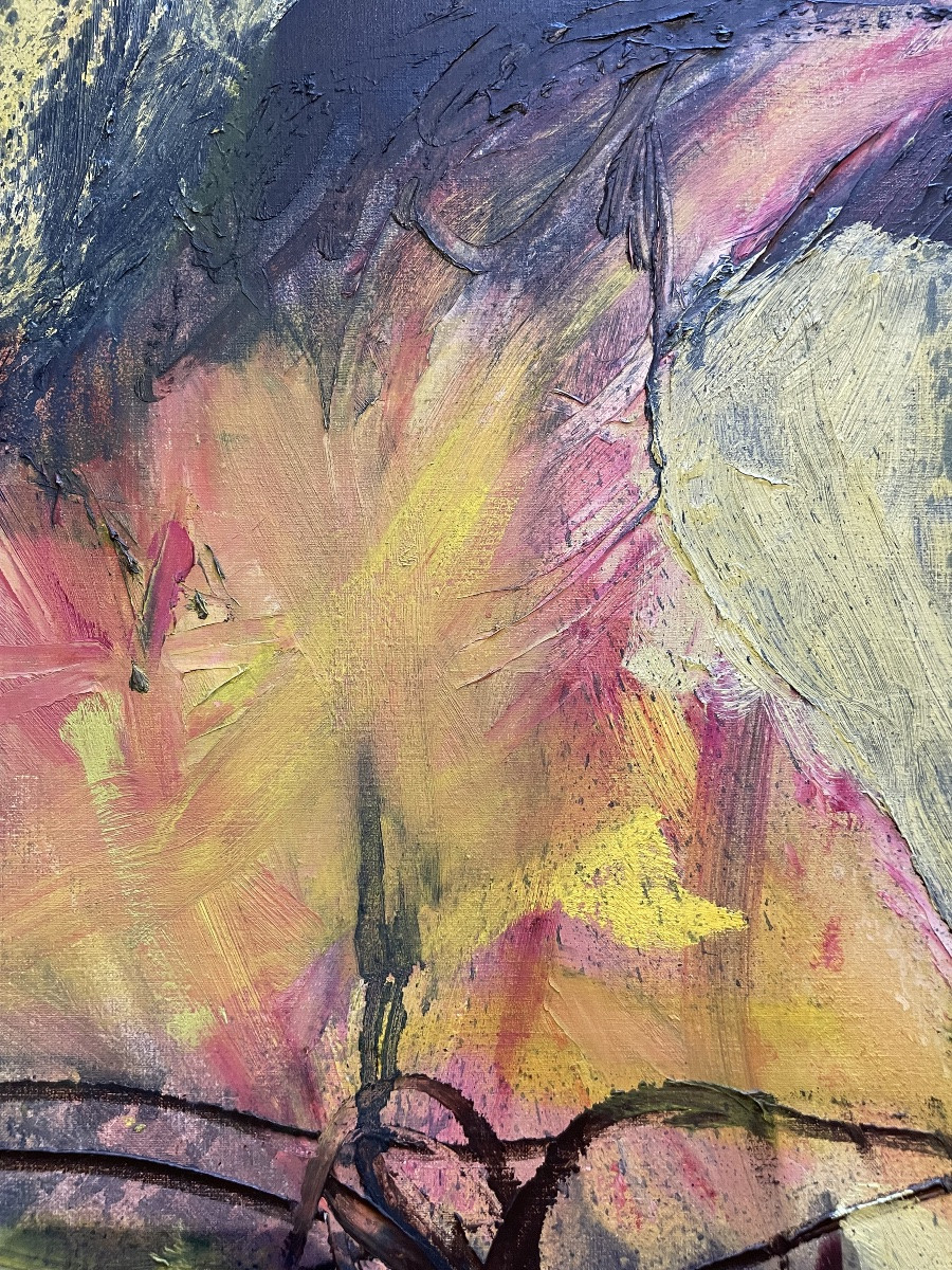 Serge Vandercam (1924-2005), sans titre, acrylique/ toile, signée, 1989, dim 81x101cm, encadrée-photo-2