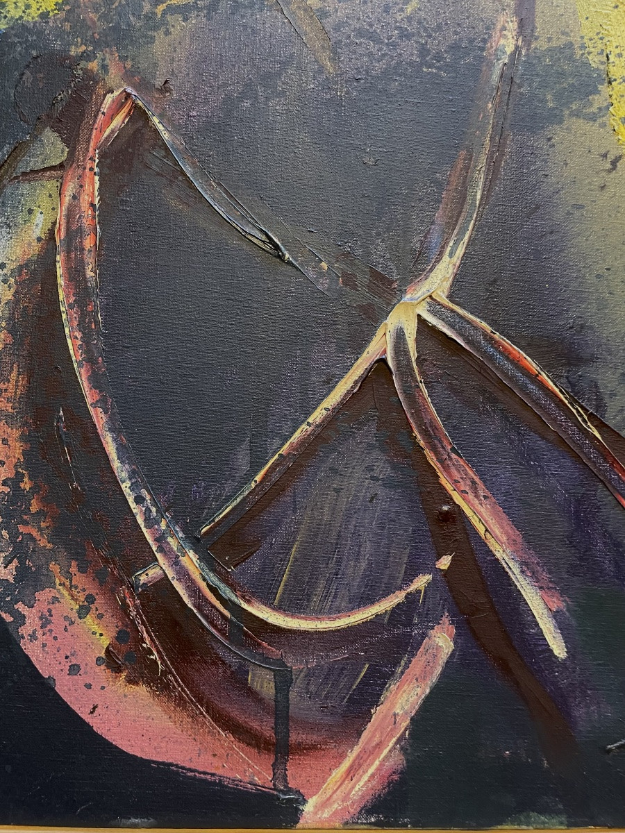 Serge Vandercam (1924-2005), sans titre, acrylique/ toile, signée, 1989, dim 81x101cm, encadrée-photo-6
