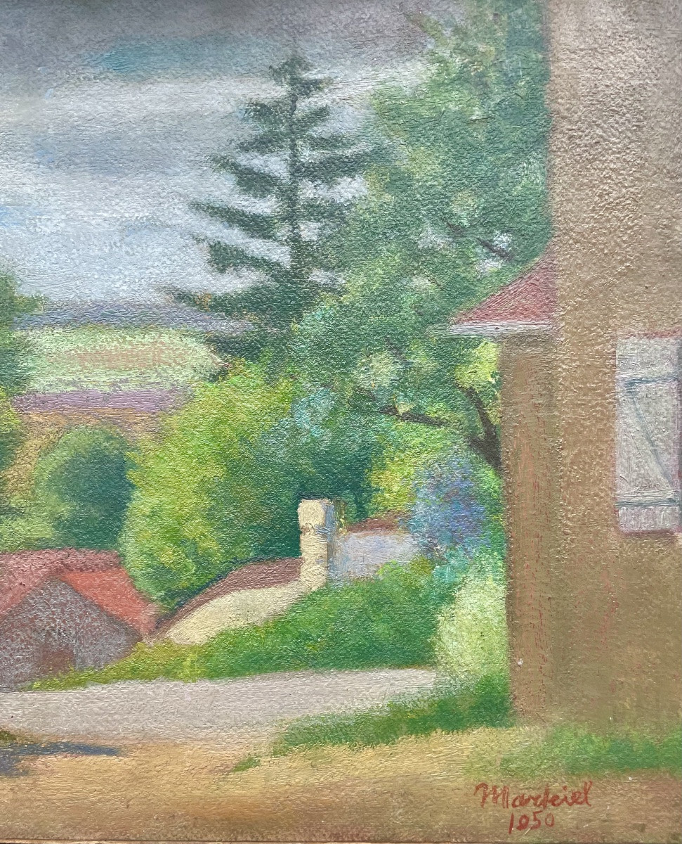 Jacob Markiel(1911-2006), huile/panneau, signée,1950, École franco-polonaise, dim. 41x49 cm-photo-2