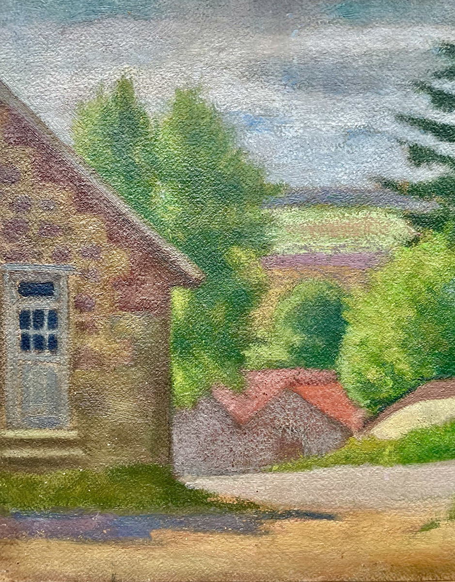 Jacob Markiel(1911-2006), huile/panneau, signée,1950, École franco-polonaise, dim. 41x49 cm-photo-3