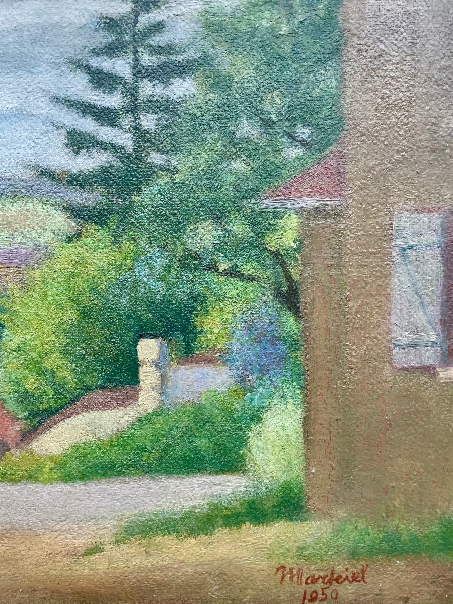 Jacob Markiel(1911-2006), huile/panneau, signée,1950, École franco-polonaise, dim. 41x49 cm-photo-3