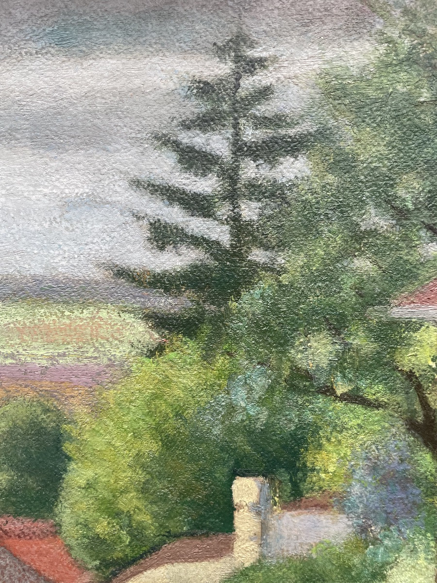 Jacob Markiel(1911-2006), huile/panneau, signée,1950, École franco-polonaise, dim. 41x49 cm-photo-6