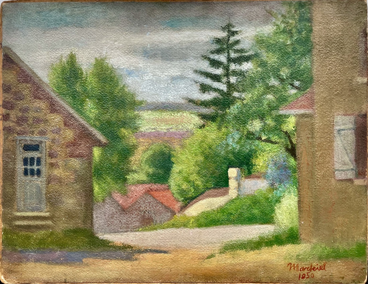 Jacob Markiel(1911-2006), huile/panneau, signée,1950, École franco-polonaise, dim. 41x49 cm-photo-7