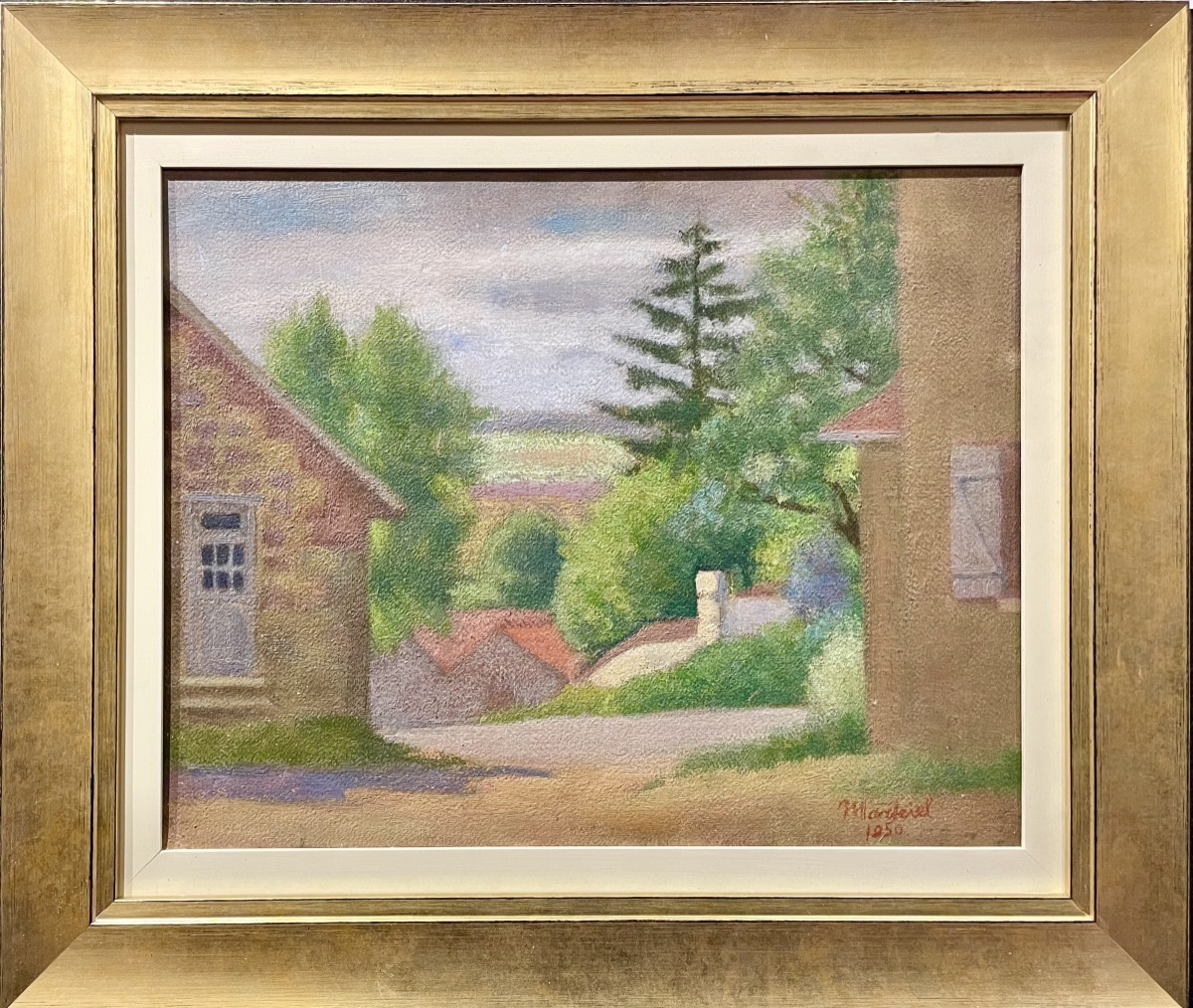 Jacob Markiel(1911-2006), huile/panneau, signée,1950, École franco-polonaise, dim. 41x49 cm