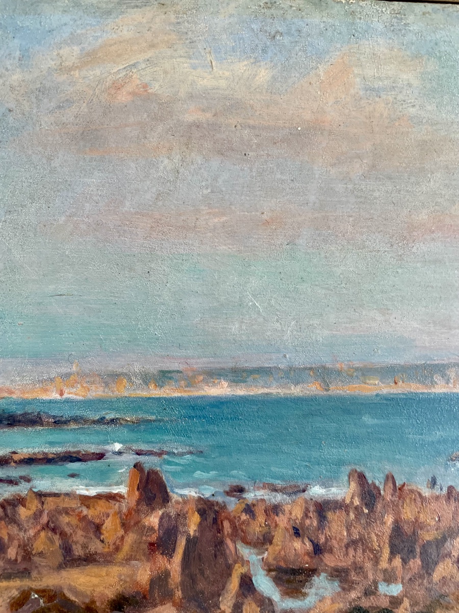 Delphin Enjolras (1867-1945), huile sur panneau, signée, ca 1905, Ecole française, encadrée.-photo-3