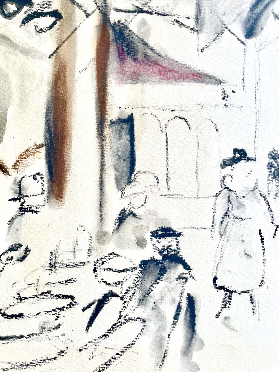 Max Jacob (1876-1944), Place Pigalle, gouache/ papier, signée, ca1925, 27x38 cm (39x49 cm).-photo-4