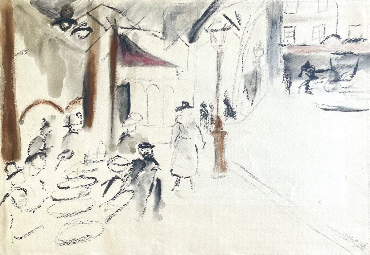 Max Jacob (1876-1944), Place Pigalle, gouache/ papier, signée, ca1925, 27x38 cm (39x49 cm).-photo-2