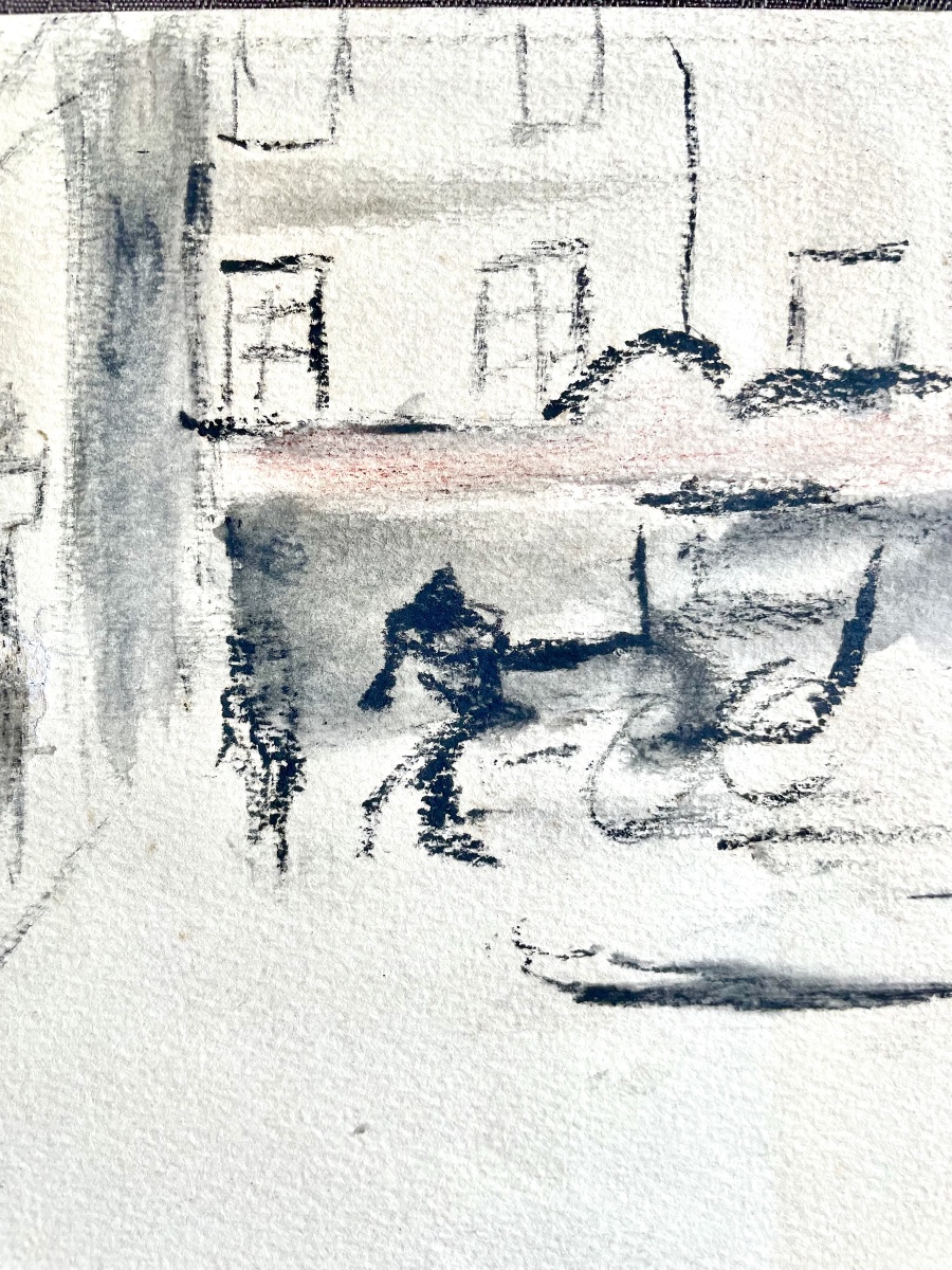 Max Jacob (1876-1944), Place Pigalle, gouache/ papier, signée, ca1925, 27x38 cm (39x49 cm).-photo-5