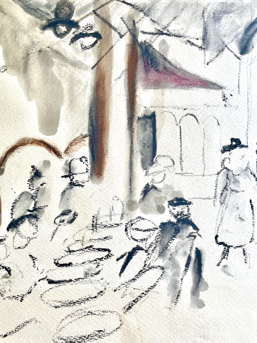 Max Jacob (1876-1944), Place Pigalle, gouache/ papier, signée, ca1925, 27x38 cm (39x49 cm).-photo-6