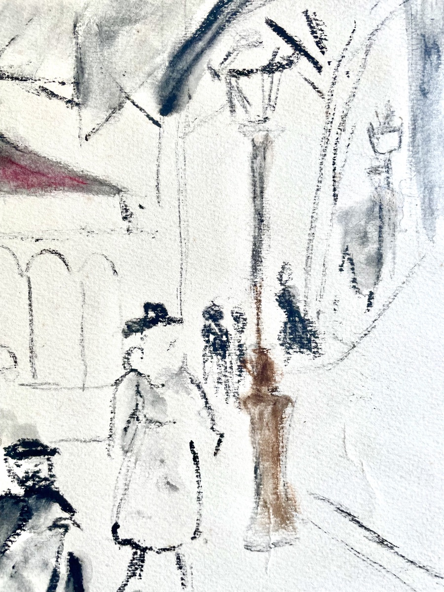 Max Jacob (1876-1944), Place Pigalle, gouache/ papier, signée, ca1925, 27x38 cm (39x49 cm).-photo-7