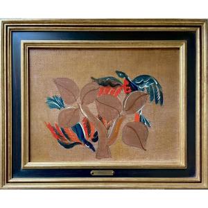Raoul Dufy (1877-1953), l’arbre aux oiseaux, hst, ca1924, certif. authenticité, 41x50cm encadré