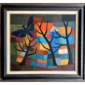 Jean Emile Oosterlynck (1915–1995), Oil On Canvas, Signed, 1971, Belgian School, Dimensions: 70x80 Cm.
