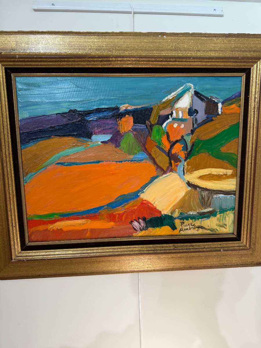 Landscape Of Provence By Pierre Ambrogiani 1907-1985-photo-4