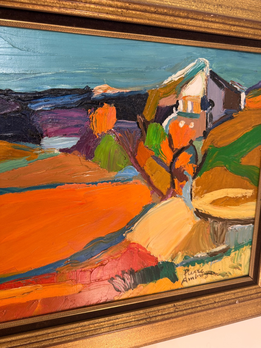 Landscape Of Provence By Pierre Ambrogiani 1907-1985-photo-5