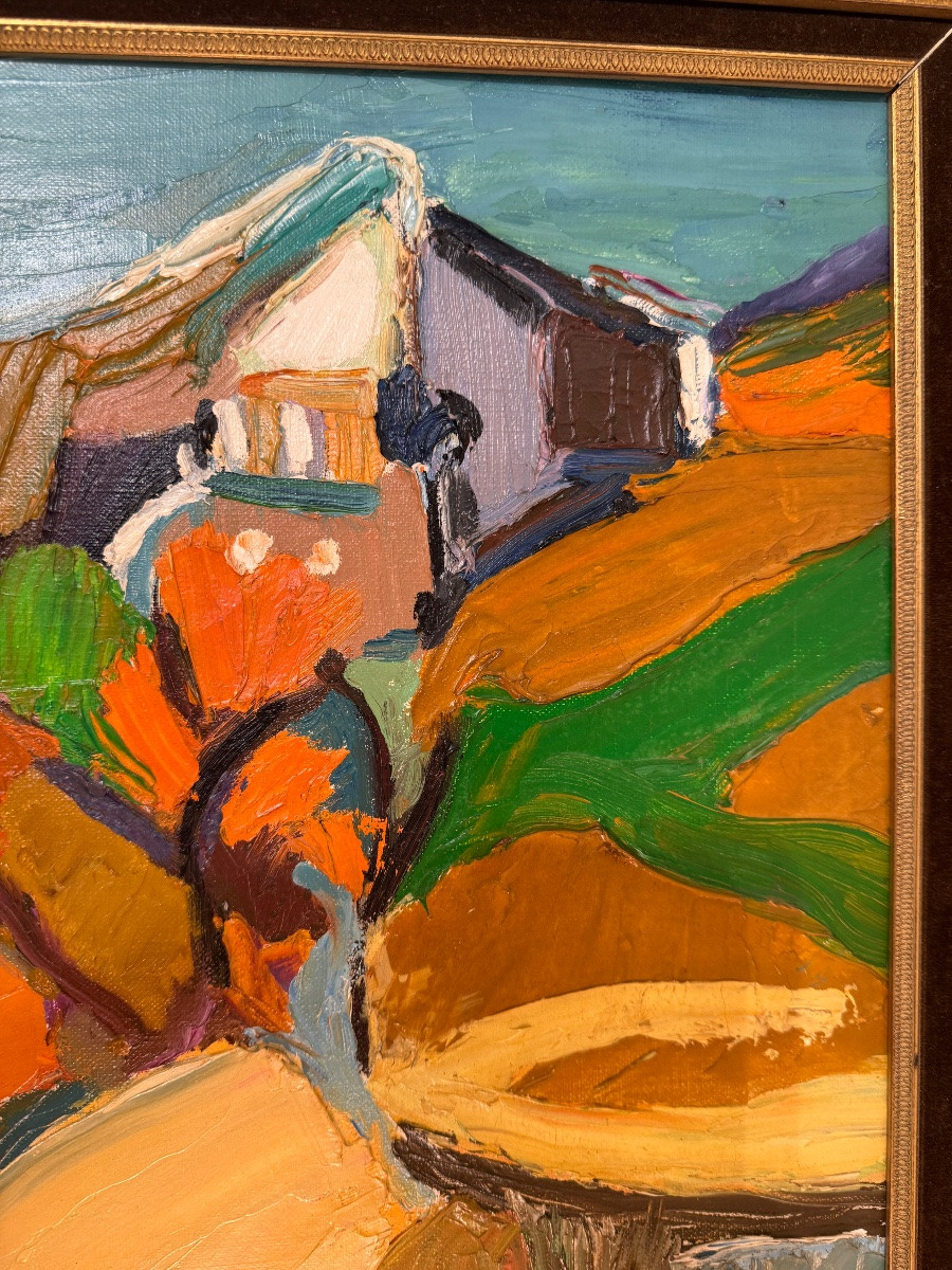 Landscape Of Provence By Pierre Ambrogiani 1907-1985-photo-7