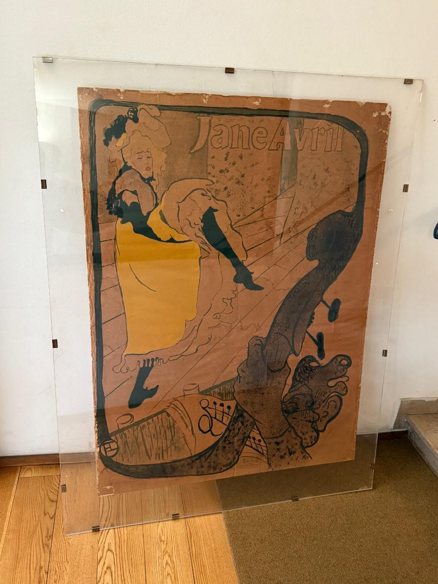Color Poster On Jane Avril Paper By Henri De Toulouse Lautrec -photo-2