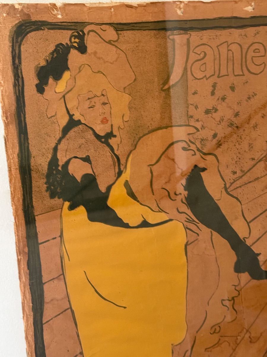 Color Poster On Jane Avril Paper By Henri De Toulouse Lautrec -photo-3