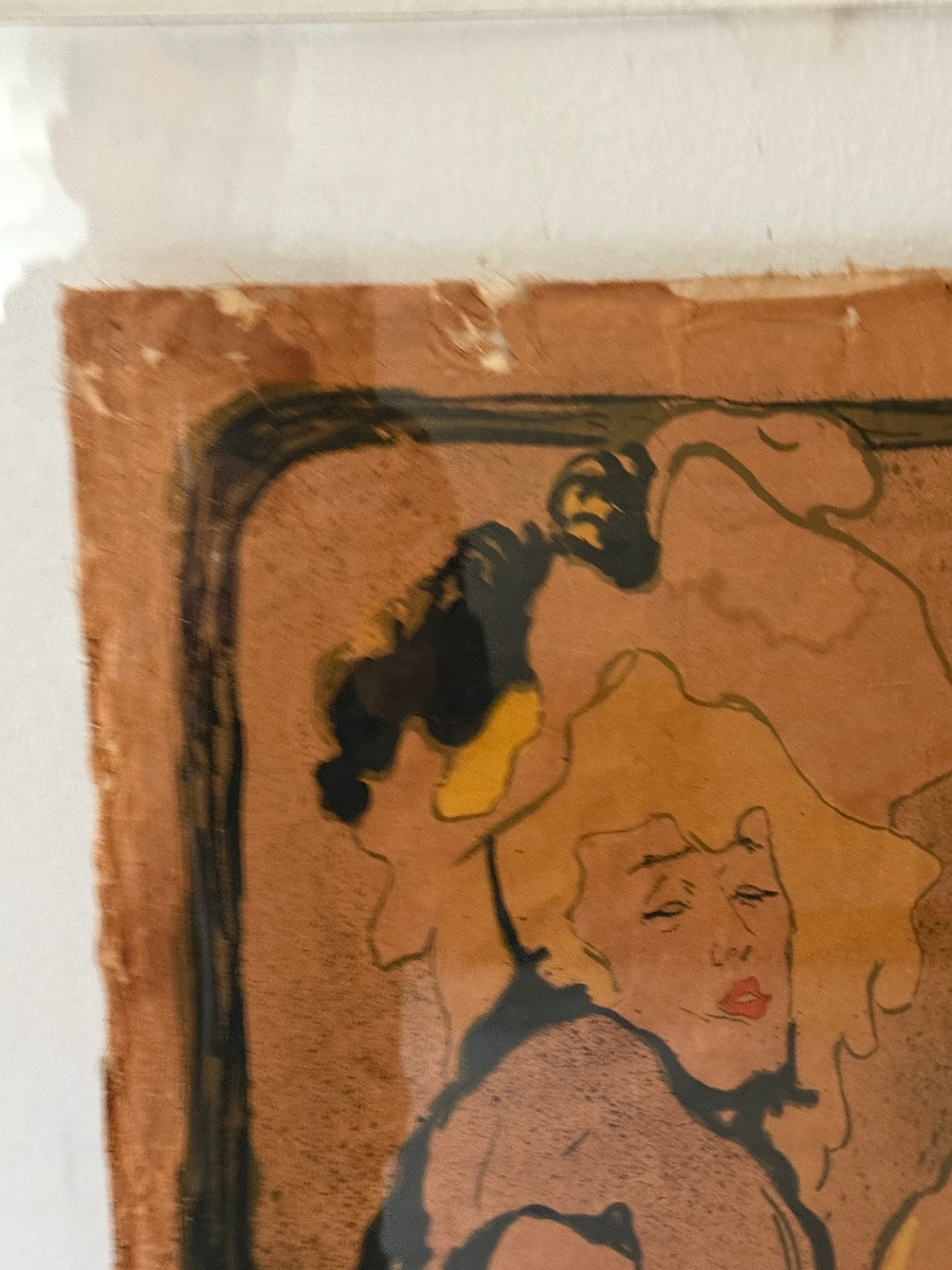 Color Poster On Jane Avril Paper By Henri De Toulouse Lautrec -photo-5