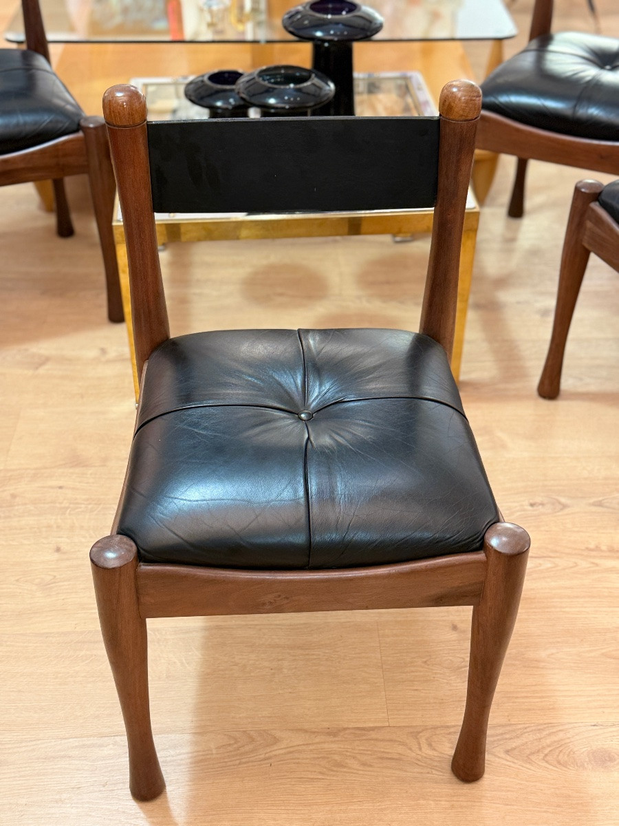 Set Of 4 Chairs By Silvio Coppola – Italy 1970-photo-2