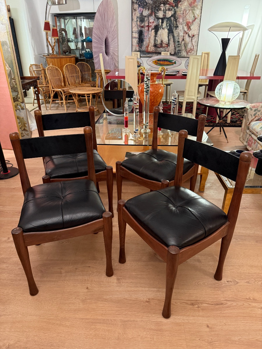 Set Of 4 Chairs By Silvio Coppola – Italy 1970-photo-4