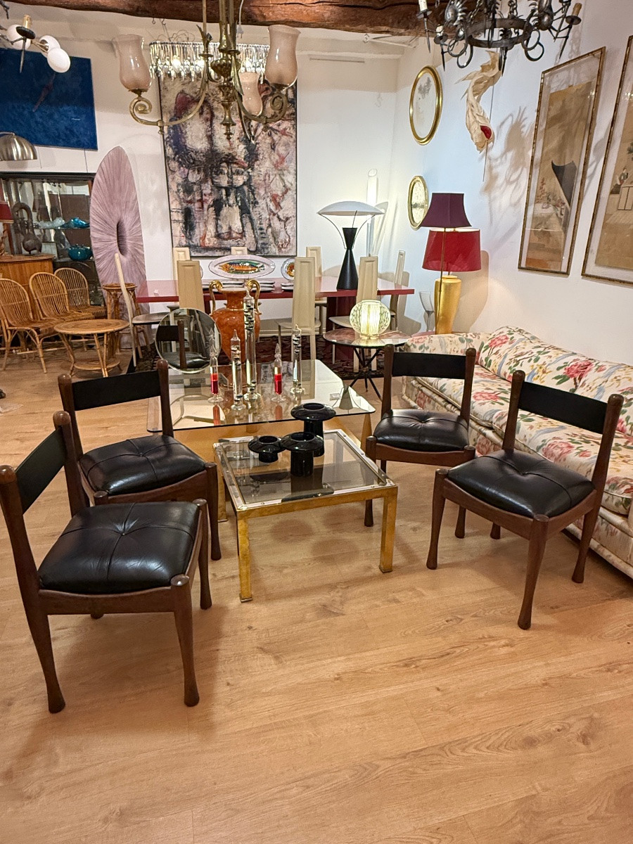 Set Of 4 Chairs By Silvio Coppola – Italy 1970-photo-6