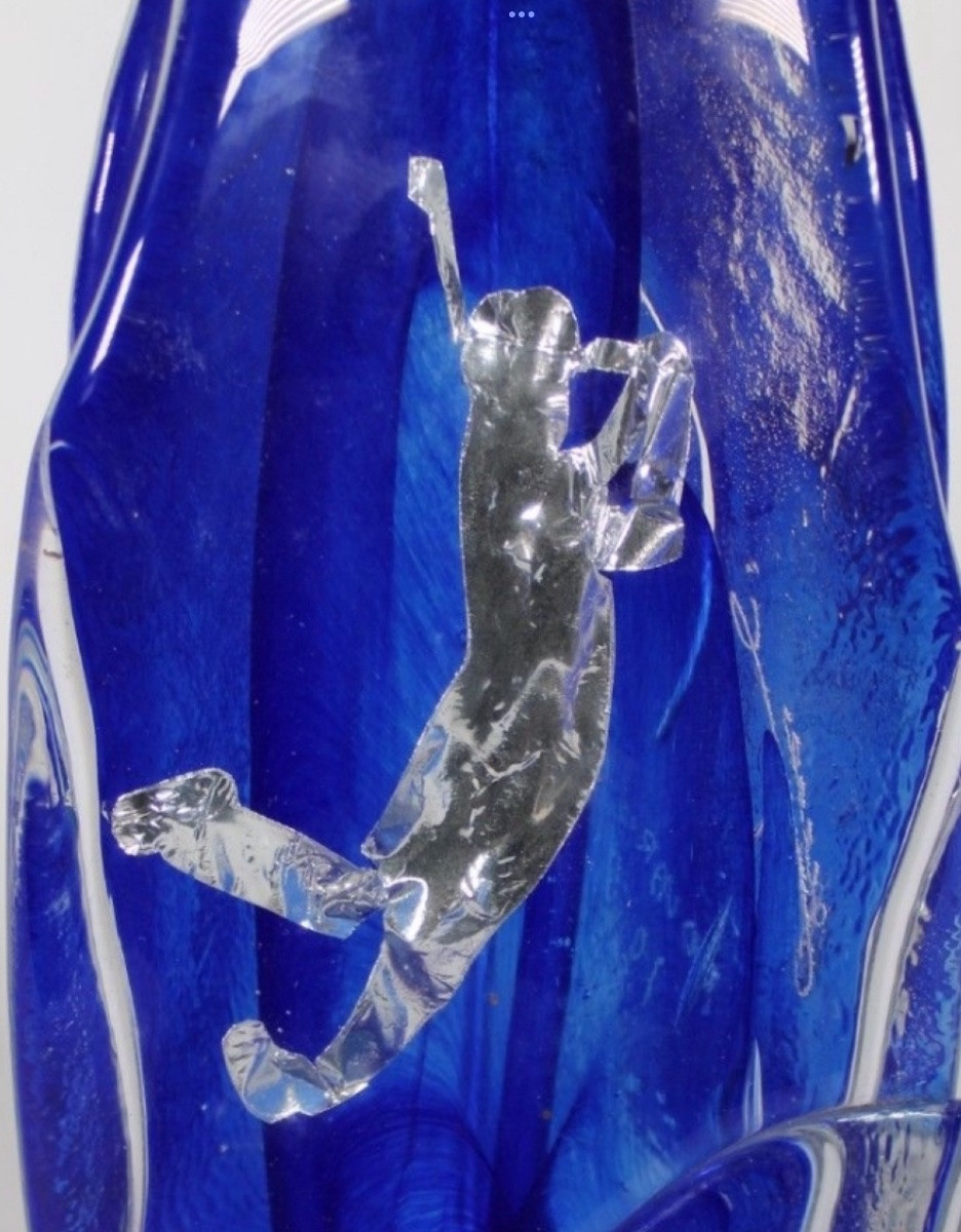 Sculpture Totémique En Verre Soufflé Par Jean Claude Novaro-photo-3
