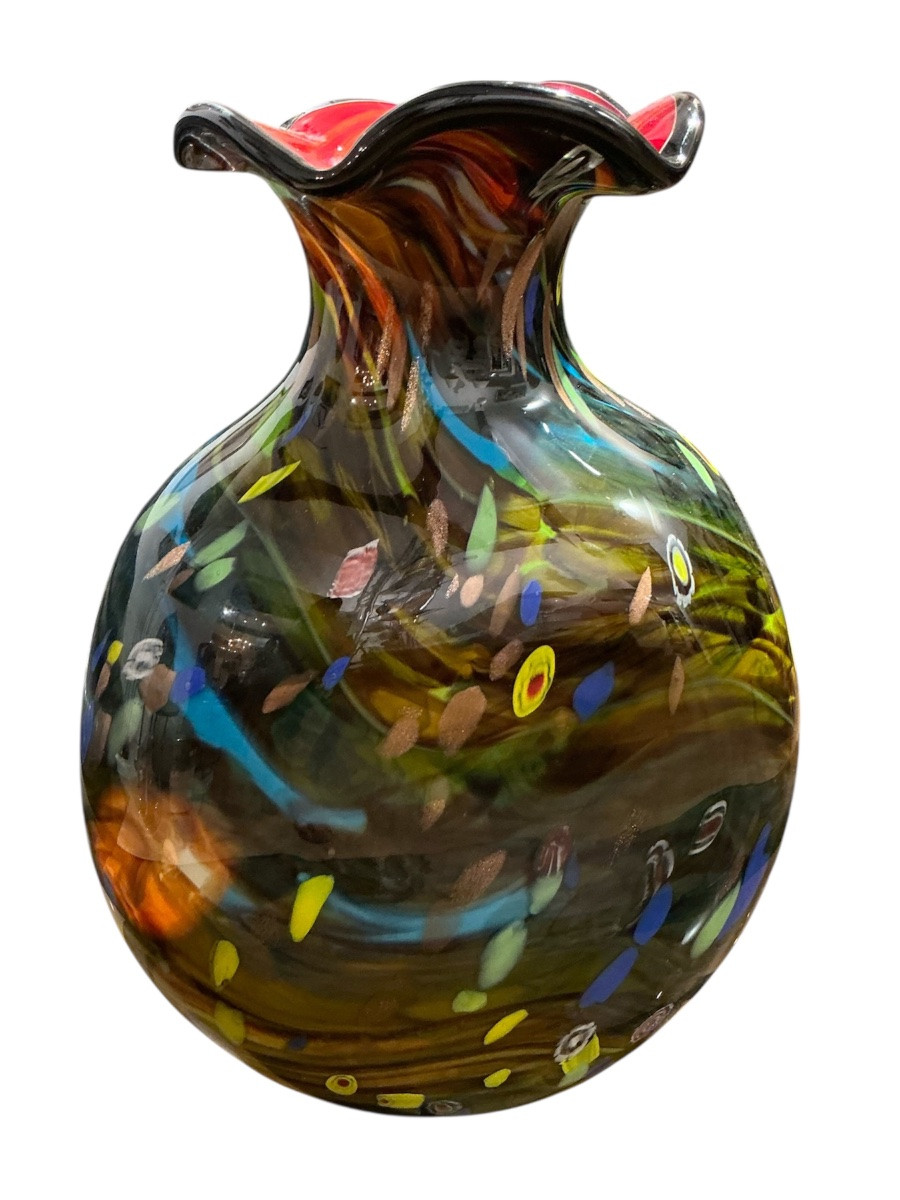 Multicolored Murano Vase-photo-2