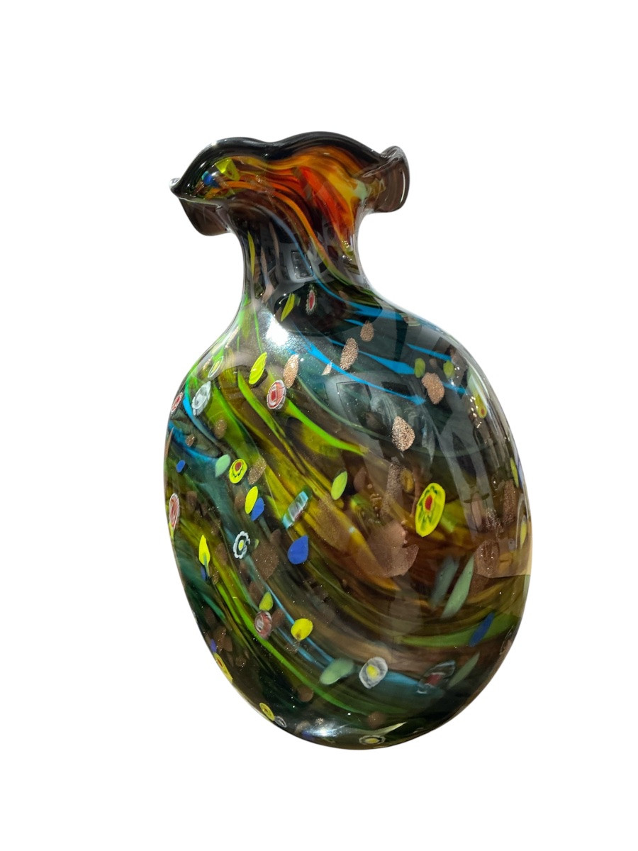 Multicolored Murano Vase-photo-4