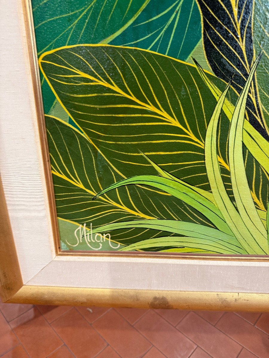 Oil On Canvas, Flamengos By Milan Todd -photo-1