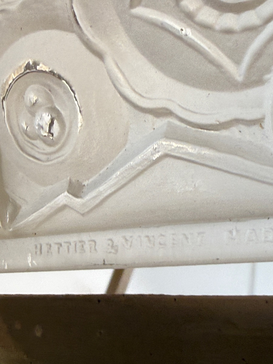 Exceptional Art Deco Chandelier By Hettier-vincent And Hanots, Signed (art Deco Chandeliers 1930)-photo-2