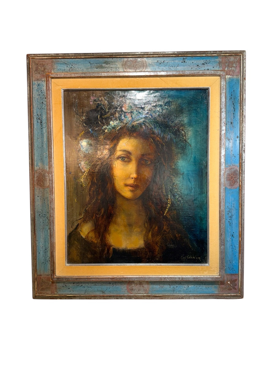 Guy Gambier (20th Century) – Female Portrait – Oil On Canvas