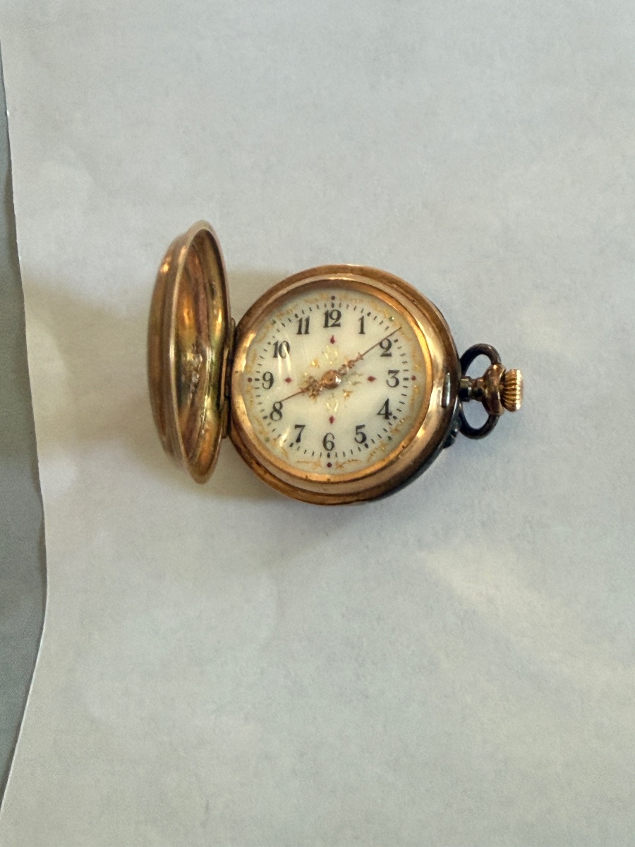 MONTRE DE COL ANCIENNE EN OR ÉMAILLÉ-photo-6