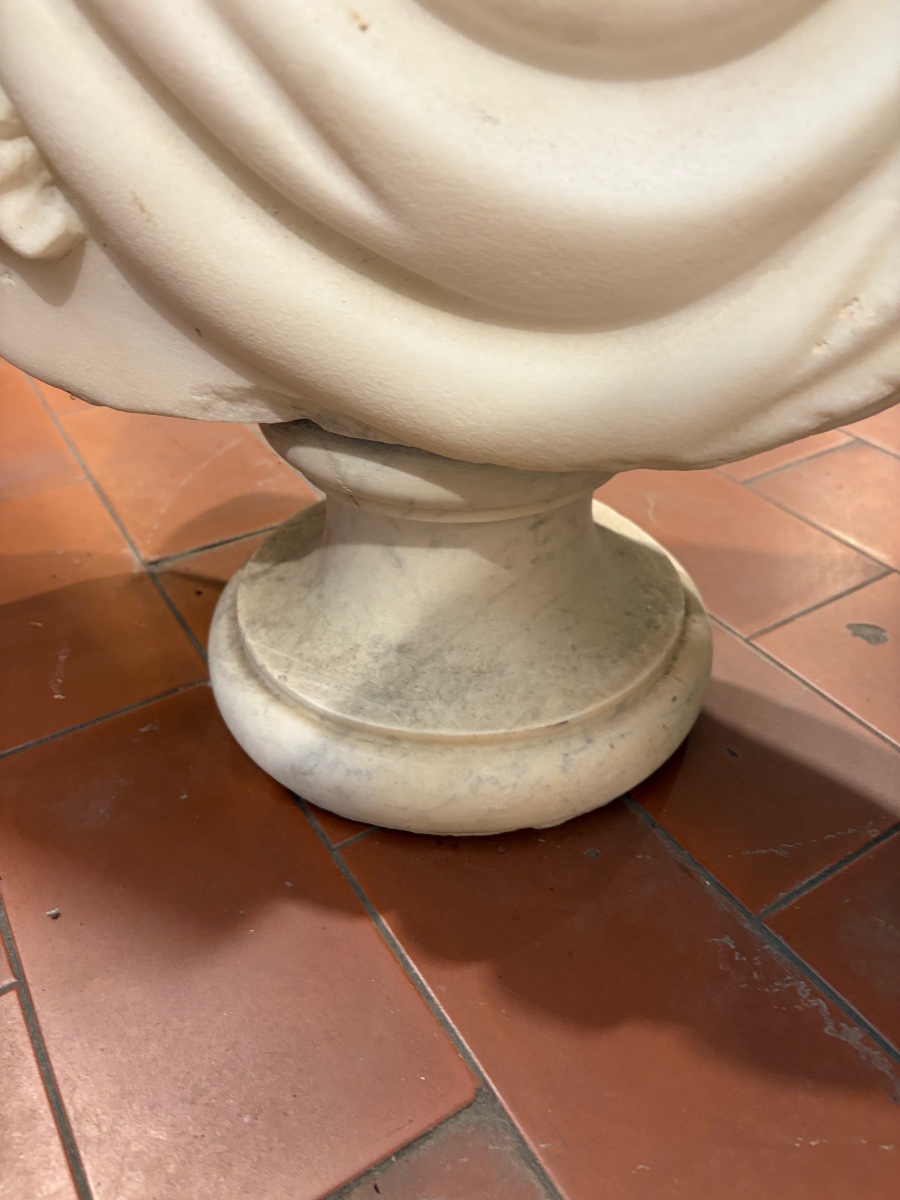 Bust Of A Man In The Classical Style, Made Of Reconstituted Marble, 20th Century-photo-4