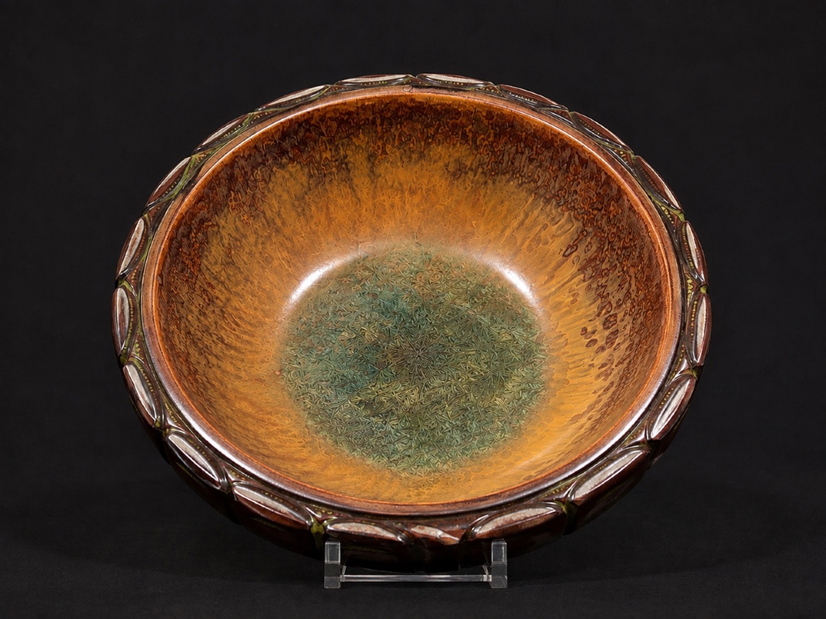 Mougin Nancy – Large Art Deco Bowl In Glazed Stoneware, Model 333.j