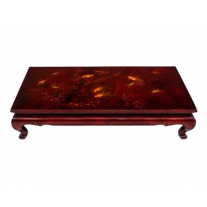 Lacquered Coffee Table By Than Lê – Vietnam – Goldfish Design – 20th Century