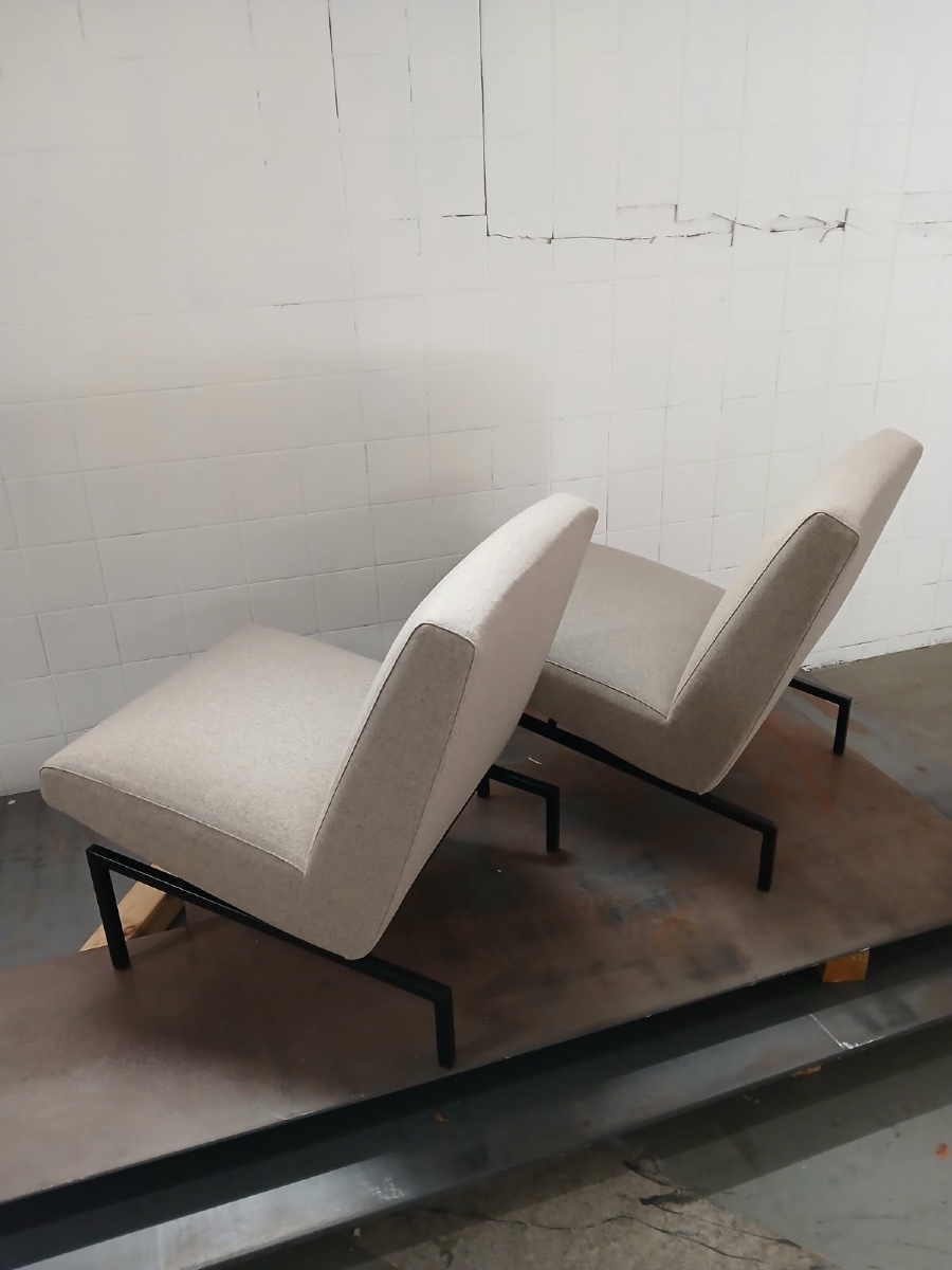 Pair Of Tempo Model Armchairs By Joseph-andré Motte -photo-1
