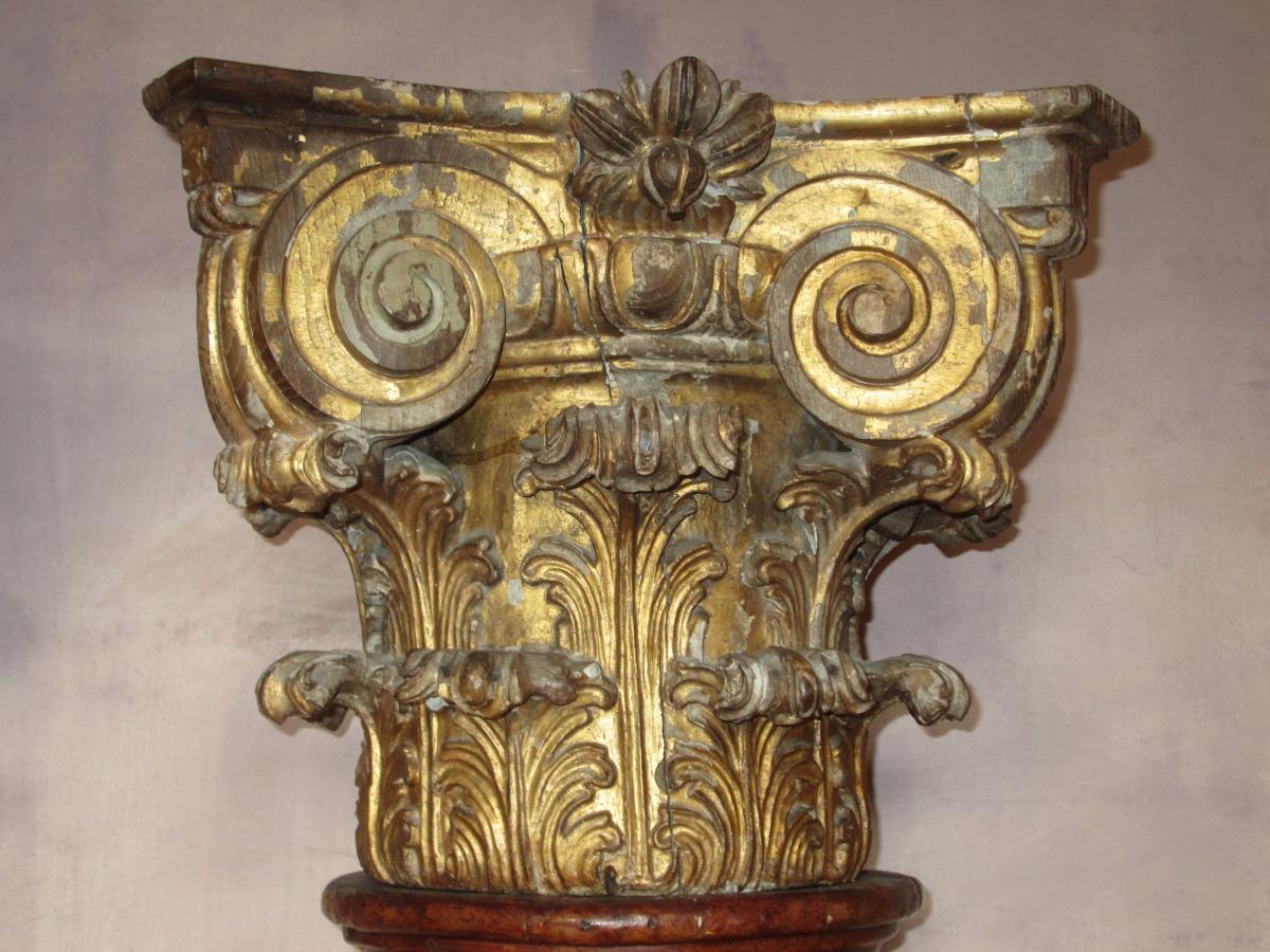 Paire De Demi-colonnes Formant Troncs d'église-photo-3
