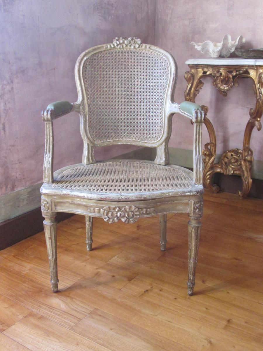 Louis XVI Armchair By François Gros-photo-3