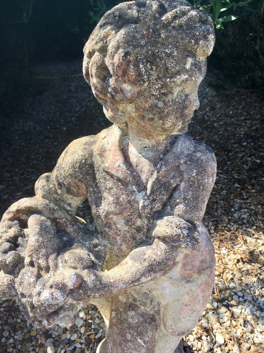 Statue De Jardin Le Petit Vendangeur -photo-1