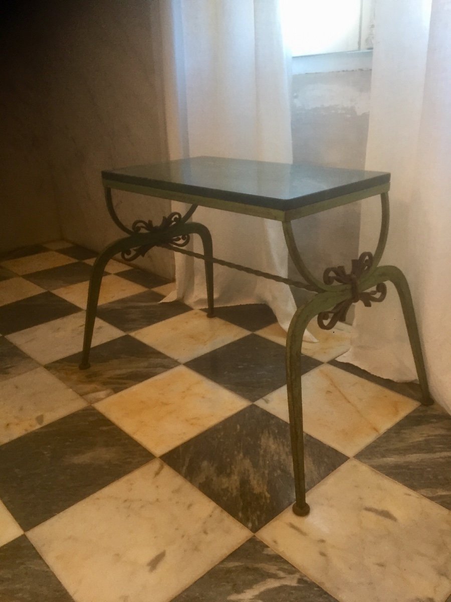 Wrought Iron Coffee Table 1940s-photo-2