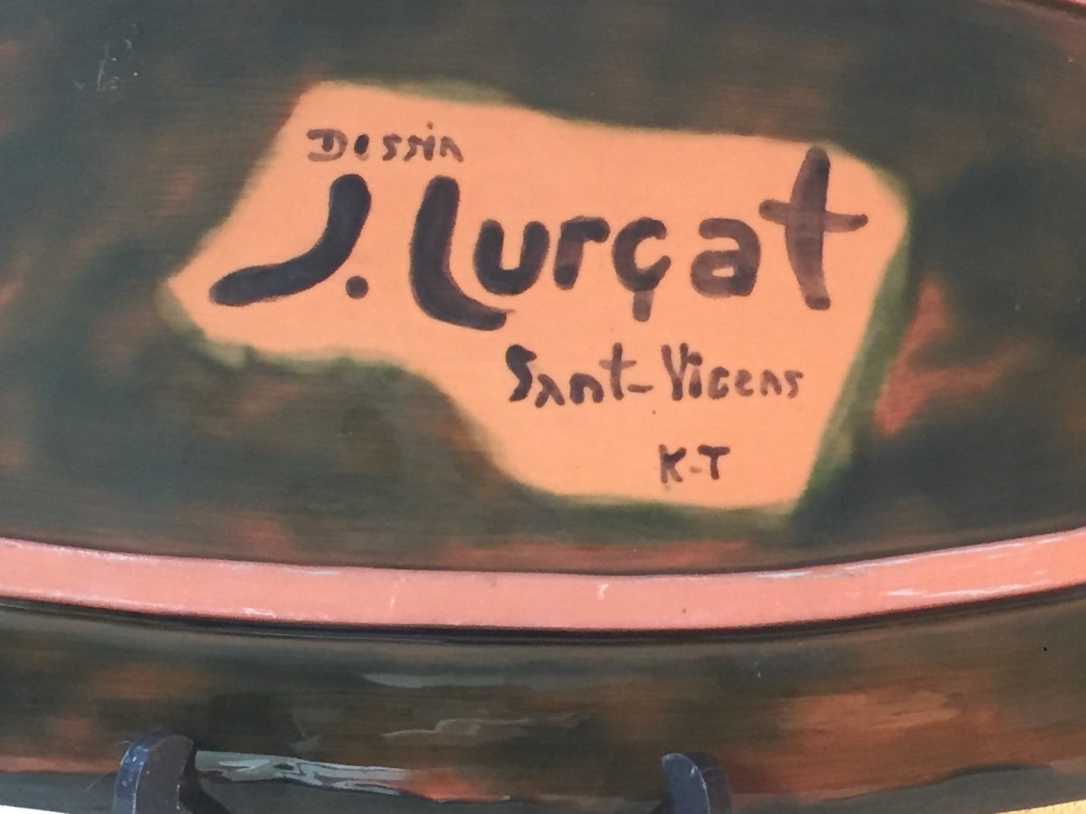 Grand Plat De Jean Lurçat (1892-1966)-photo-5