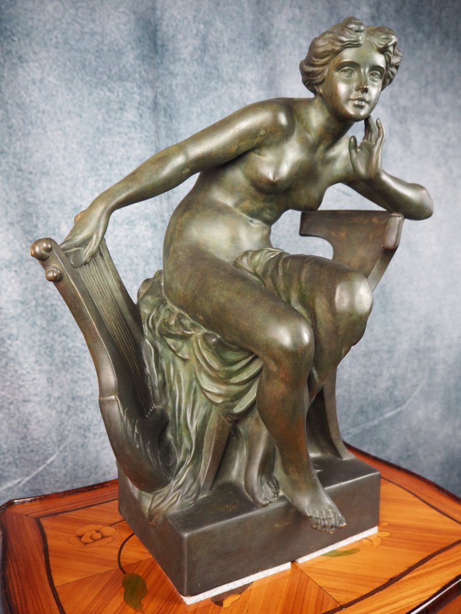Sculpture 'musique', E. Tell / Goldscheider, Vers 1905-photo-3