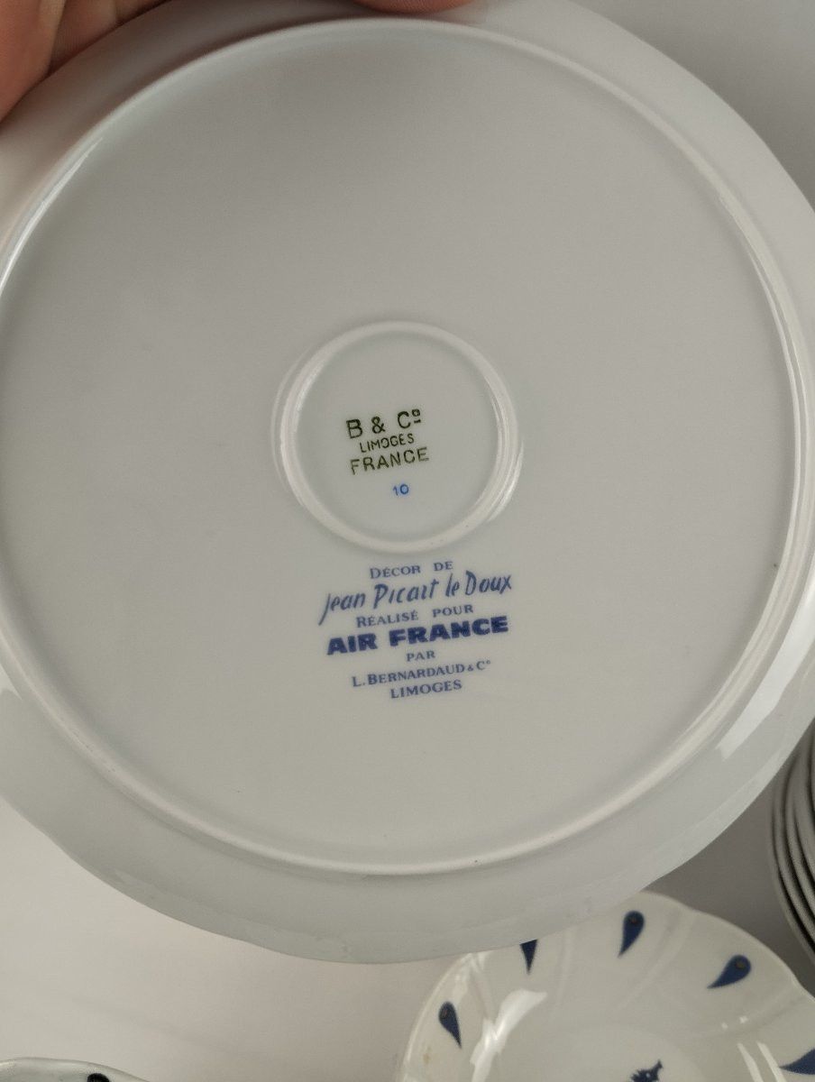 service 99 pièces air france Concorde jean picart Ledoux Bernardaud et Haviland -photo-1
