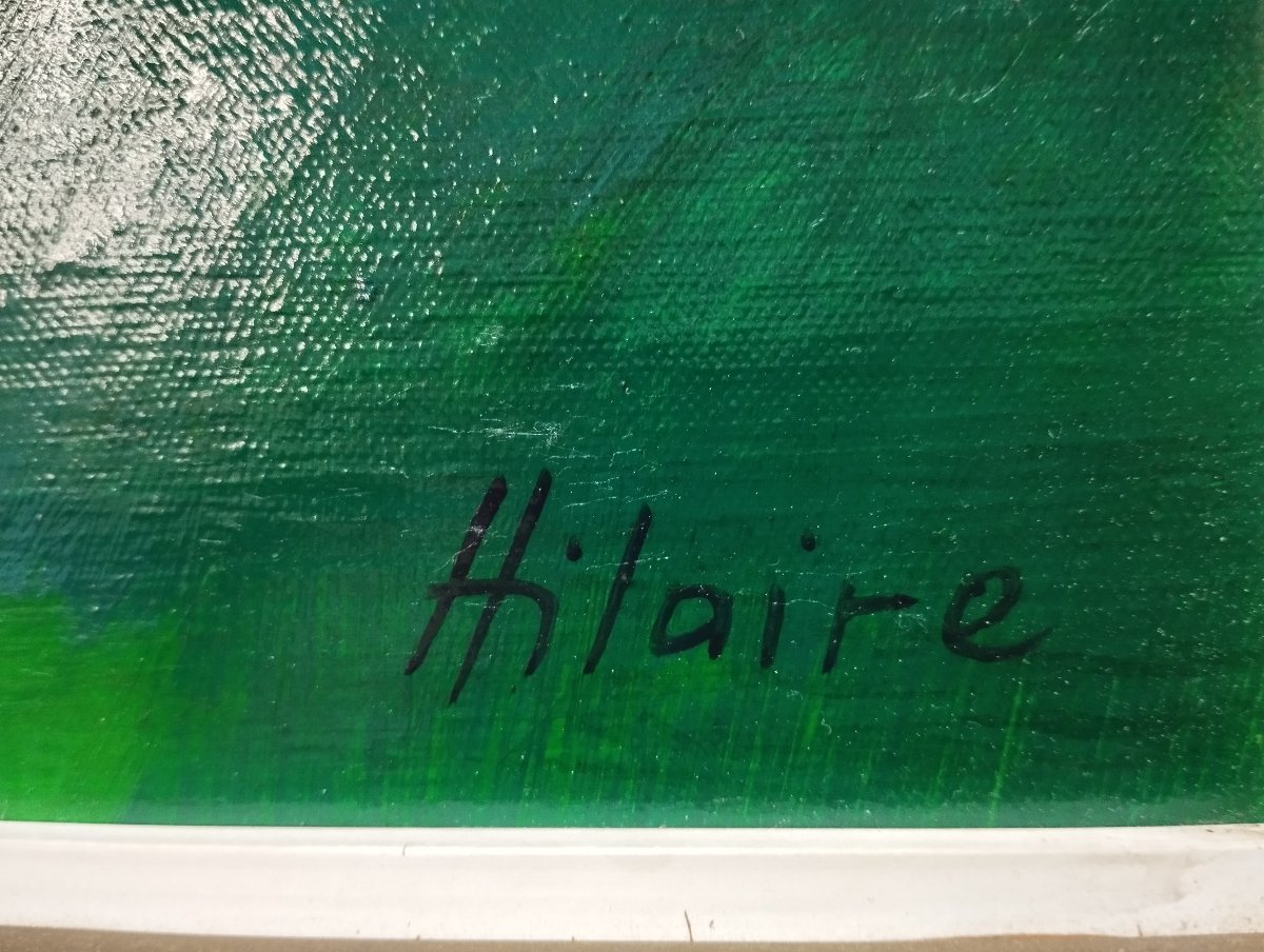 Huile sur toile Camille Hilaire Le Printemps éclate-photo-3