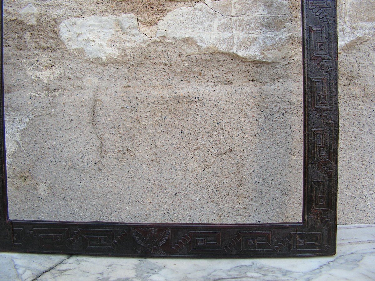 Mexique – Cadre En Cuir à Décors De Dessins De Civilisations Anciennes Mexicaine-photo-5