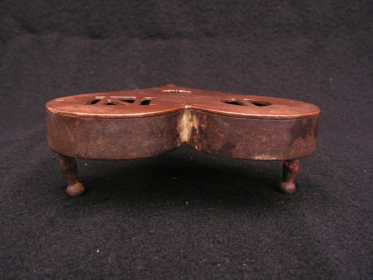Folk Art Heart-shaped Iron Stand Or Rest With Numbers From The Late 18th Century-photo-4