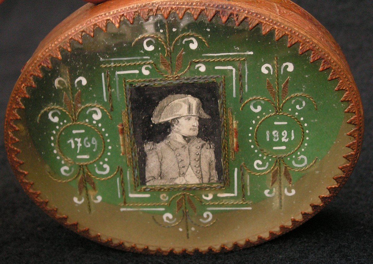 Box  Portrait Of The Emperor Napoleon 1769-1821 Cold Enamel Decoration -photo-4