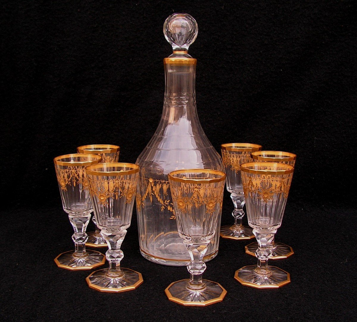 Daum Nancy France Port Or Digestif Service In Crystal, Regence Model, Late 19th Century